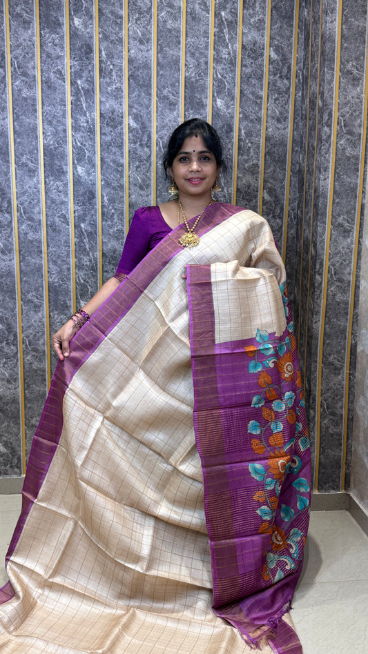 Handloom Pure Tussar Silk Saree