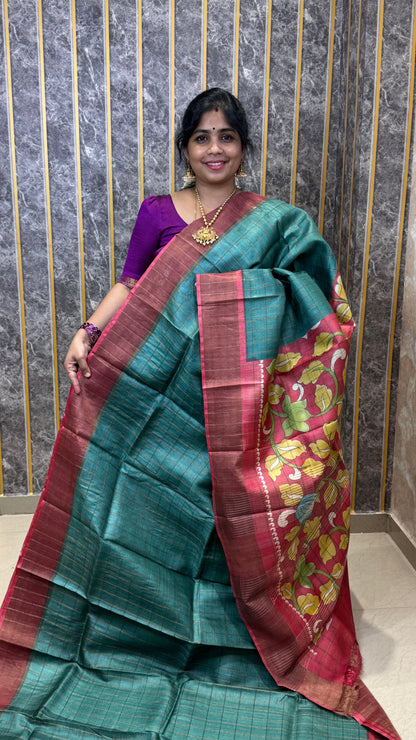 Handloom Pure Tussar Silk Saree