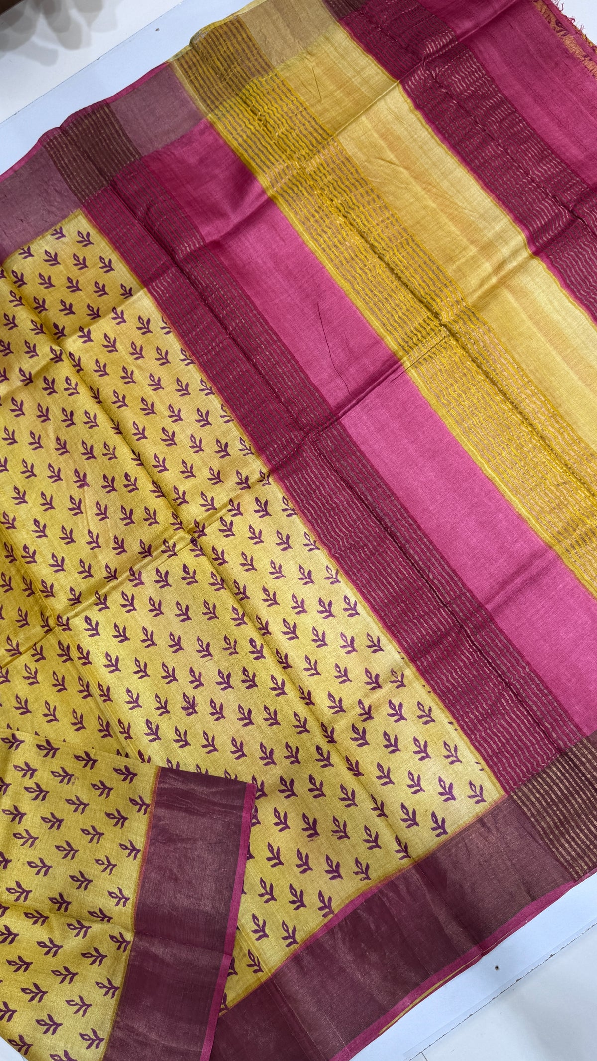 Handloom Pure Tussar Silk Saree