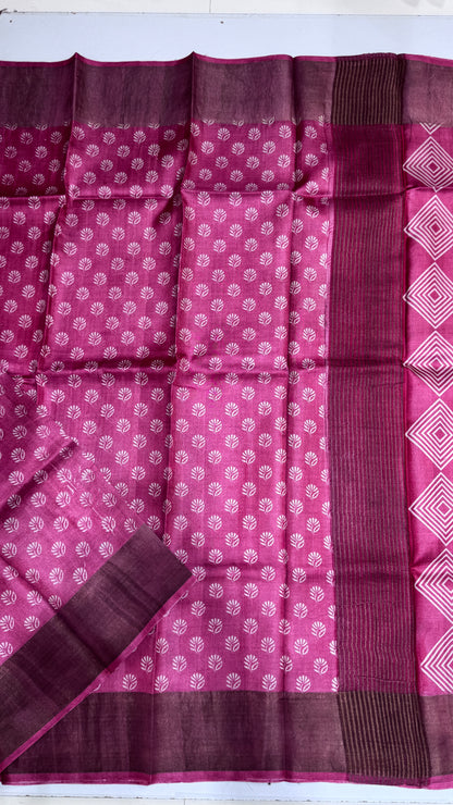 Handloom Pure Tussar Silk Saree