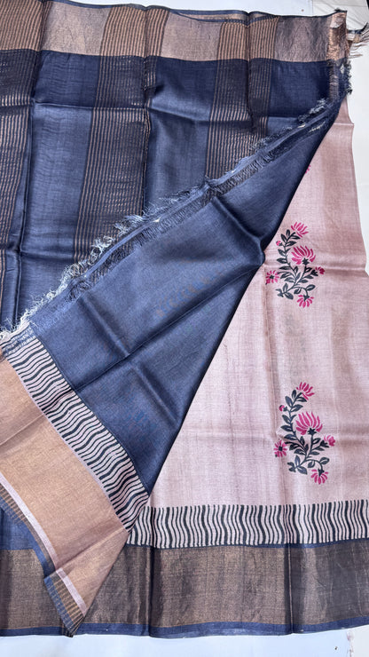 Handloom Pure Tussar Silk Saree