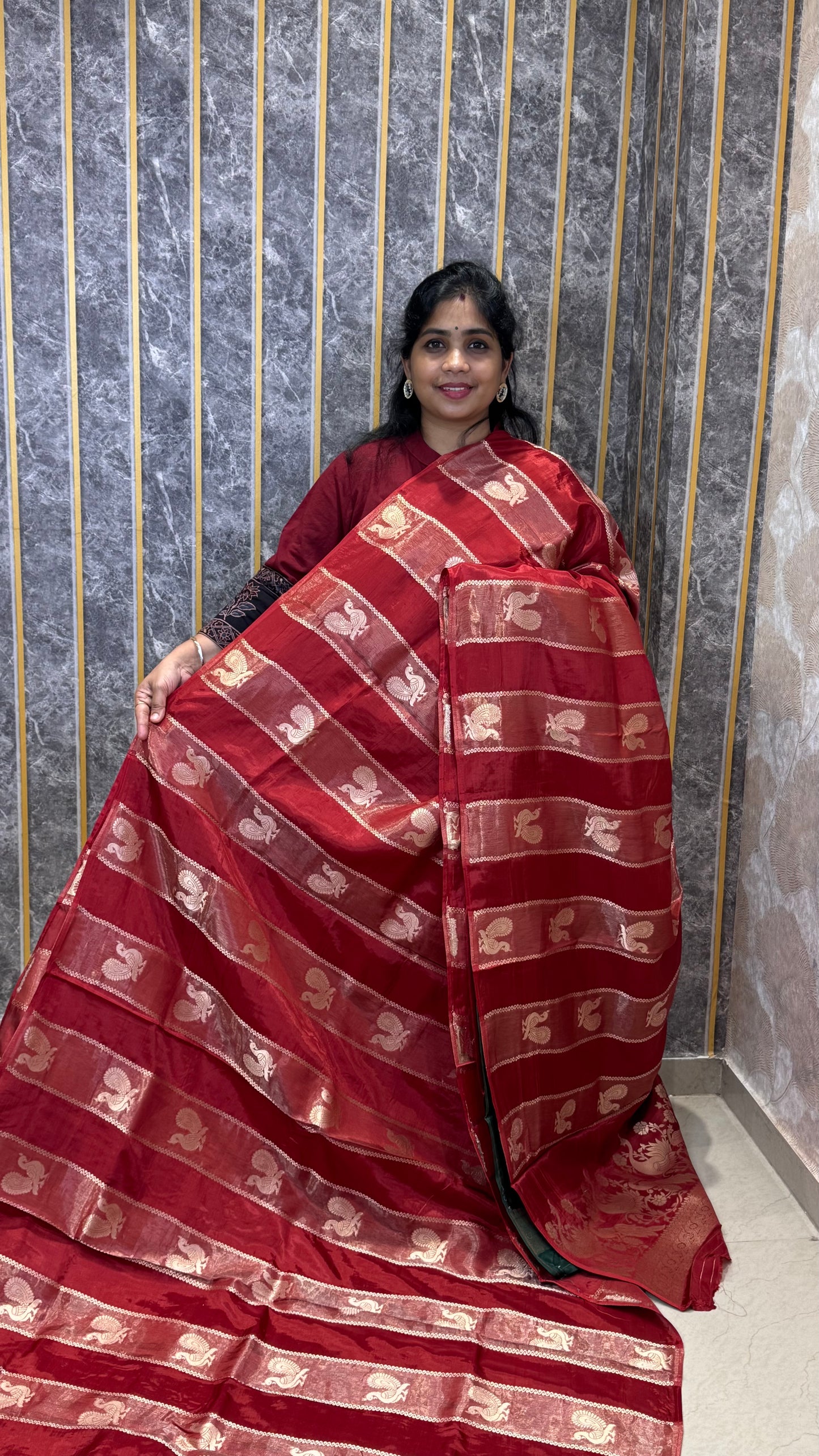 Panel Work Fusion Saree
