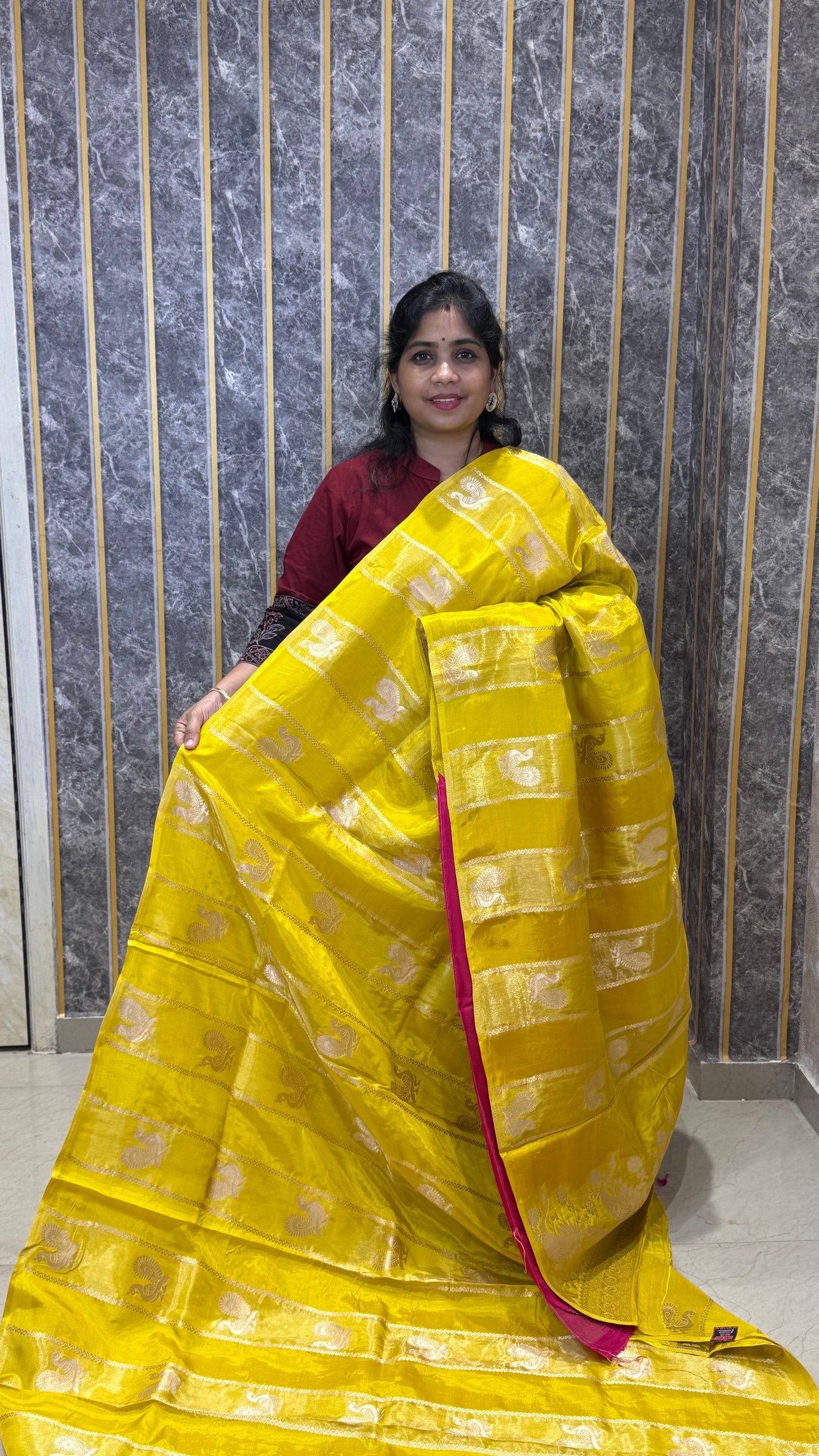 Panel Work Fusion Saree