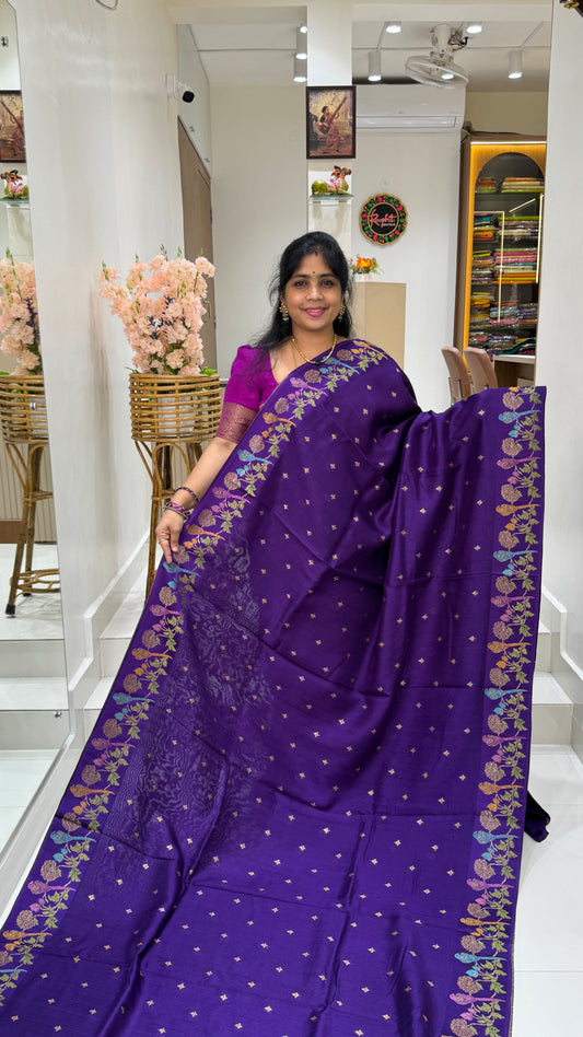 Tussar Georgette Saree with Thread & Zari Woven Border