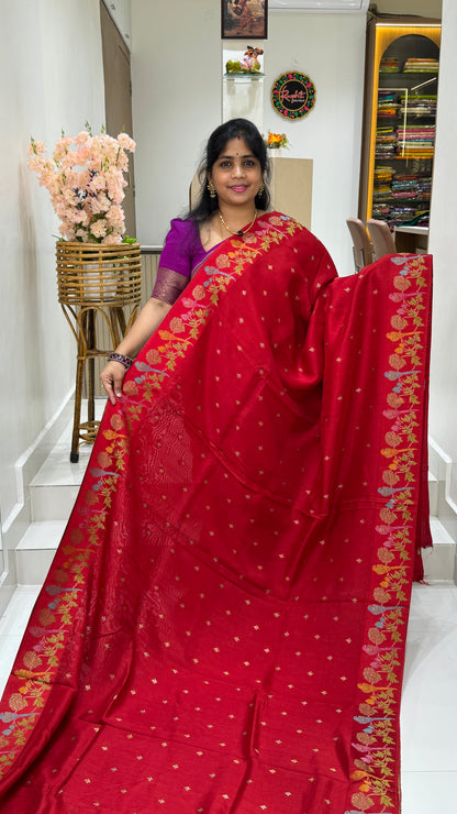 Tussar Georgette Saree with Thread & Zari Woven Border