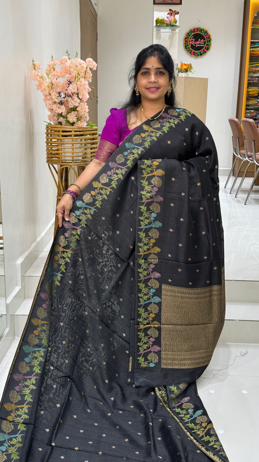 Tussar Georgette Saree with Thread & Zari Woven Border