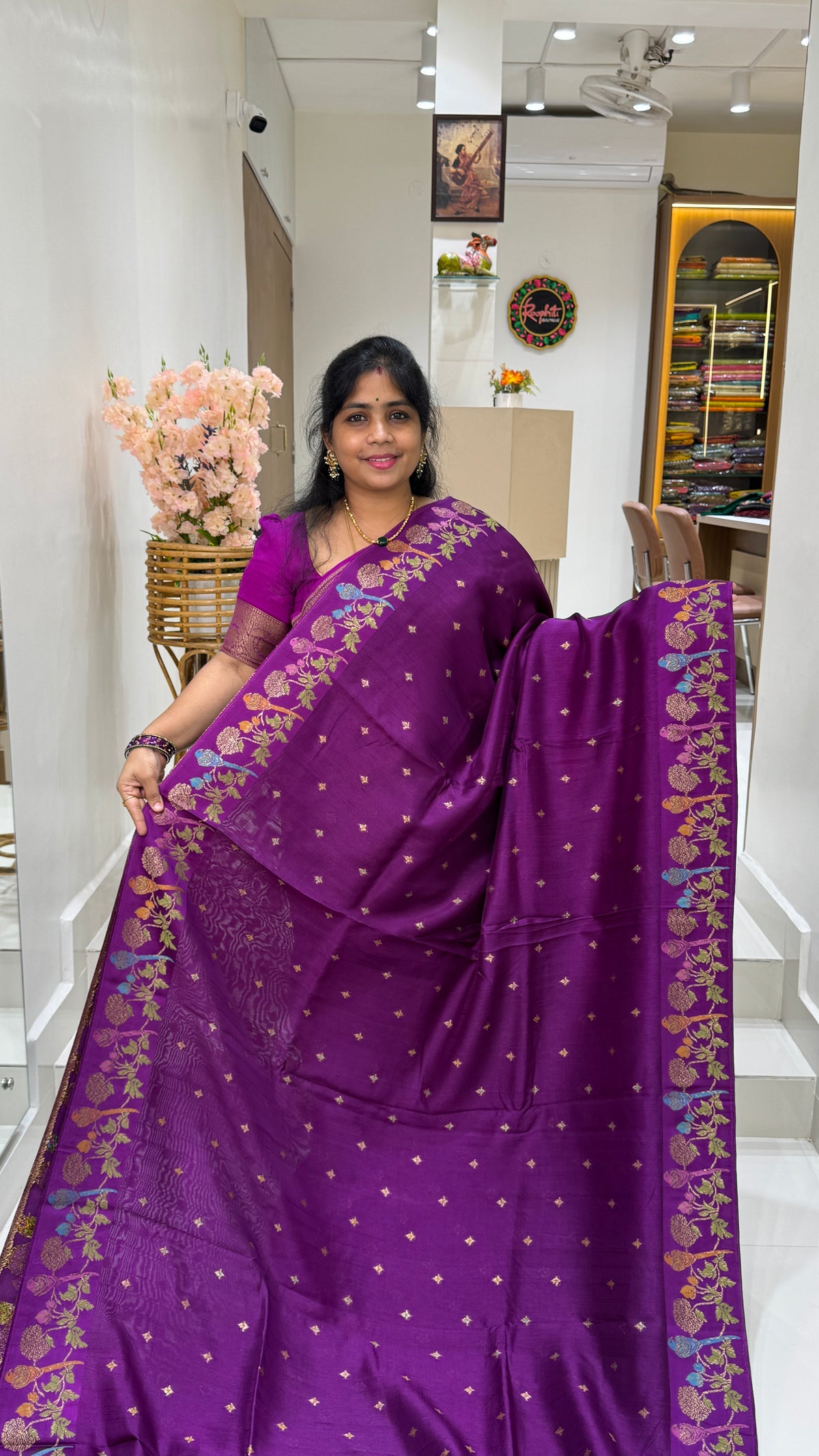 Tussar Georgette Saree with Thread & Zari Woven Border