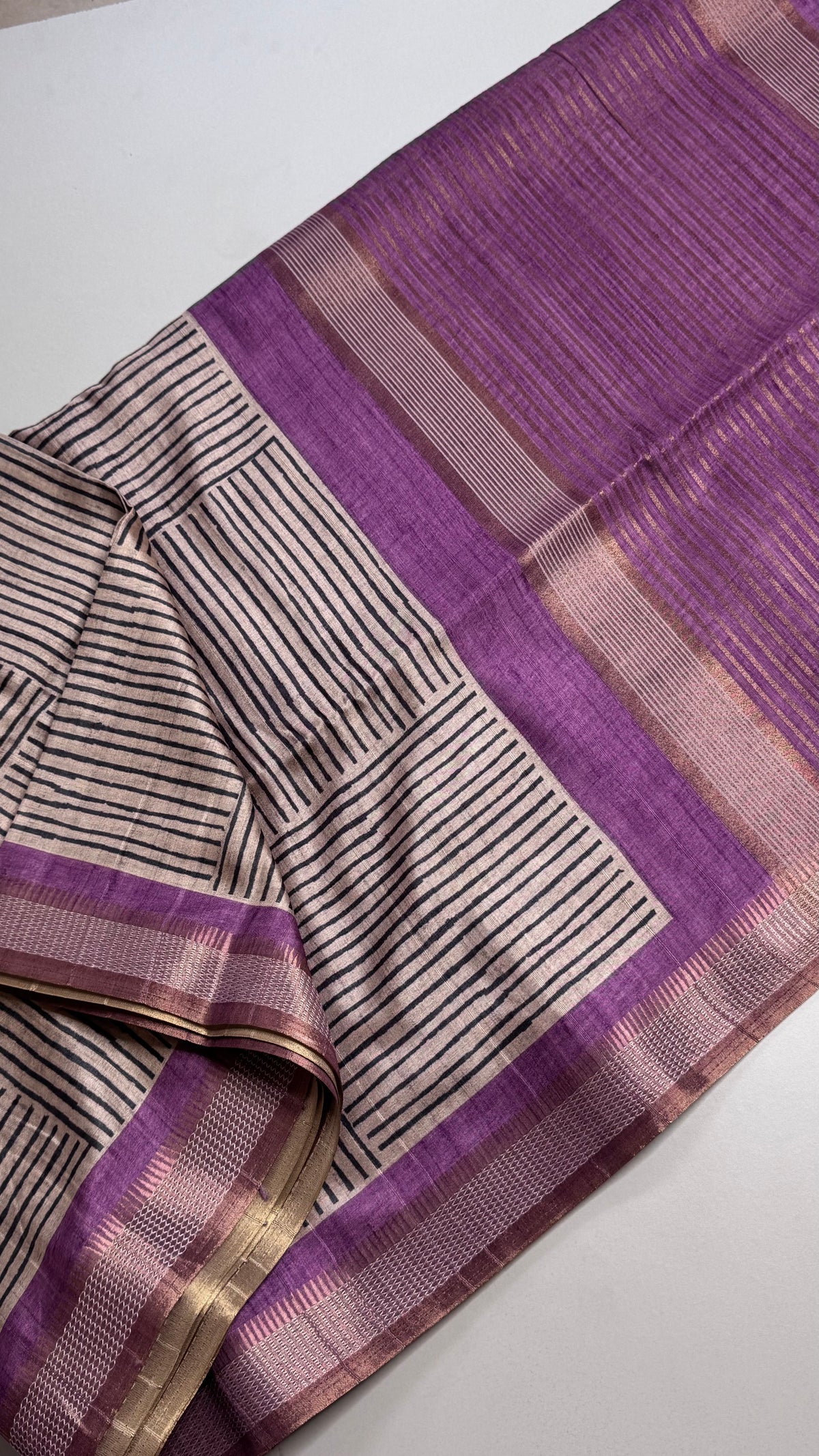 Semi Tussar Fusion Saree