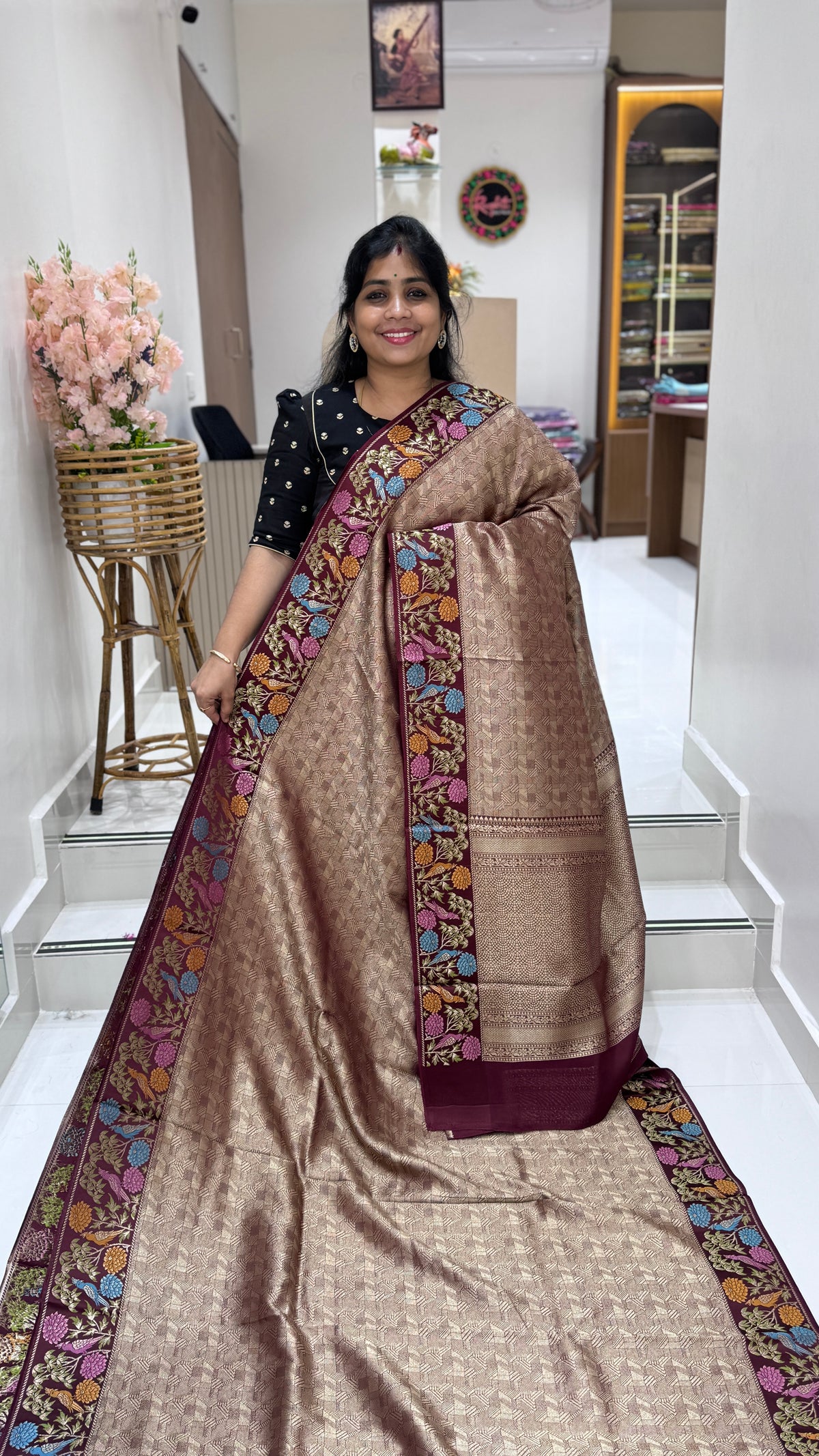 Brocade Banaras Crepe Georgette Saree