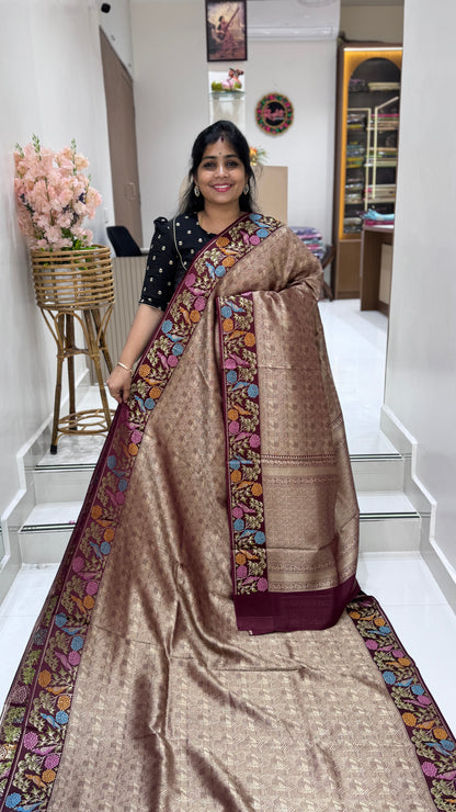 Brocade Banaras Crepe Georgette Saree