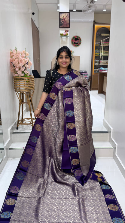 Brocade Banaras Crepe Georgette Saree