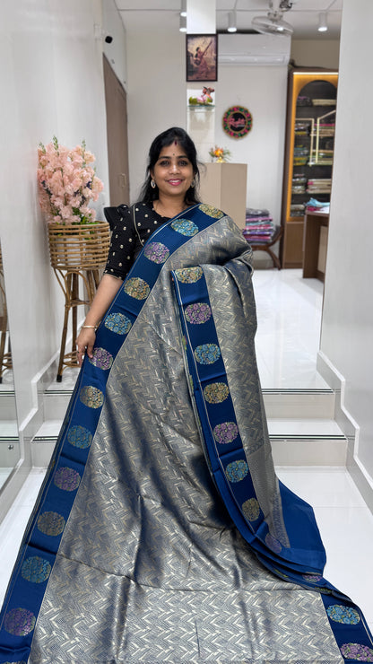 Brocade Banaras Crepe Georgette Saree
