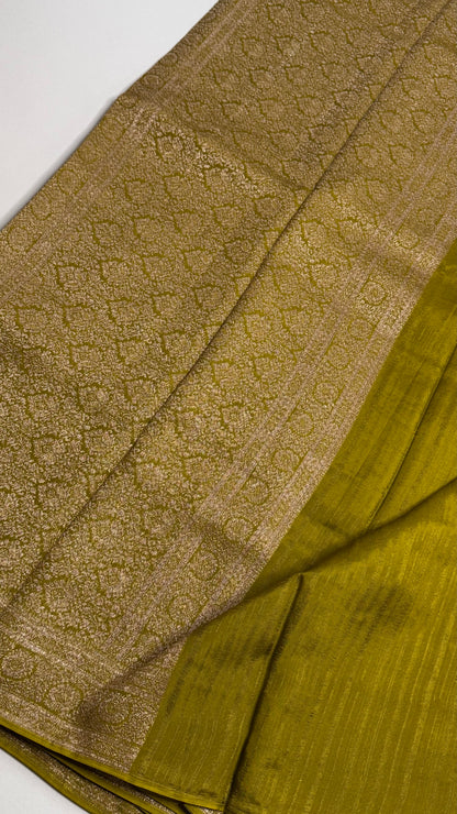 Semi Raw Silk Saree with Antique Border