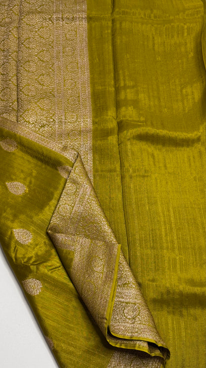 Semi Raw Silk Saree with Antique Border