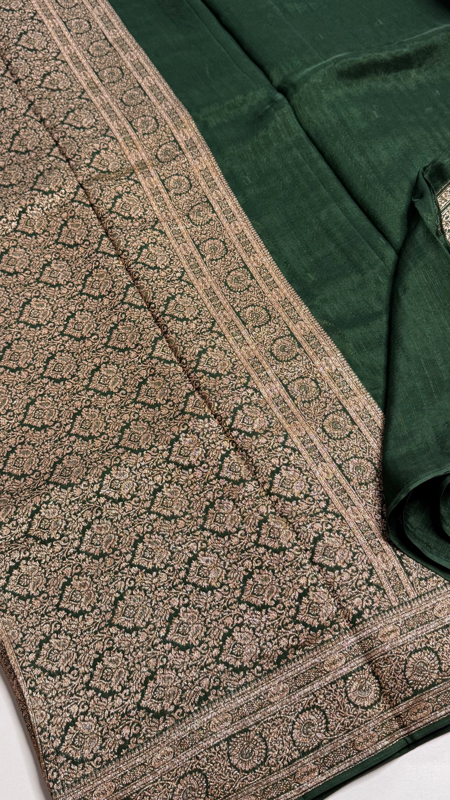 Semi Raw Silk Saree with Antique Border