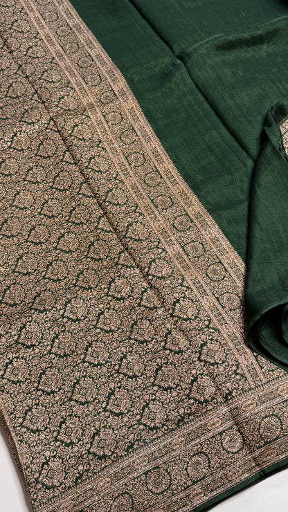 Semi Raw Silk Saree with Antique Border