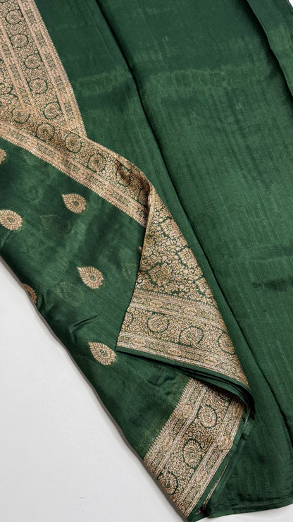 Semi Raw Silk Saree with Antique Border