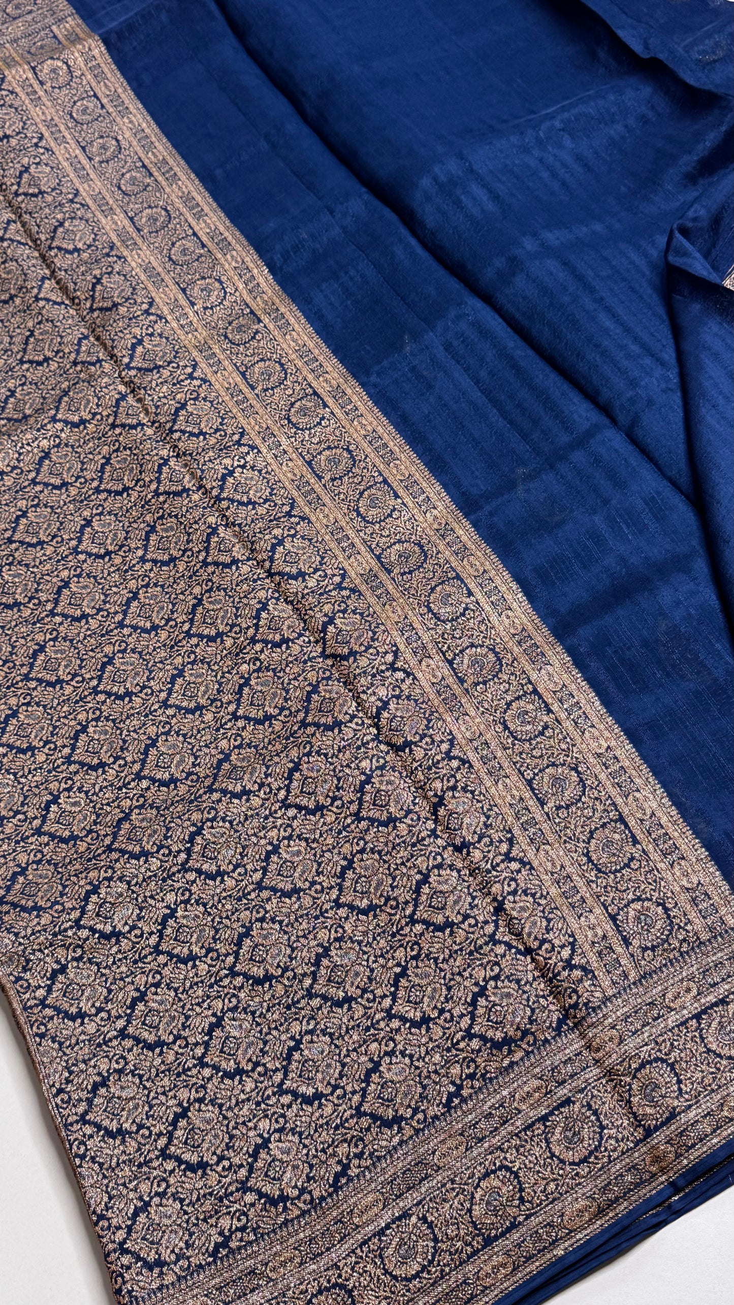 Semi Raw Silk Saree with Antique Border