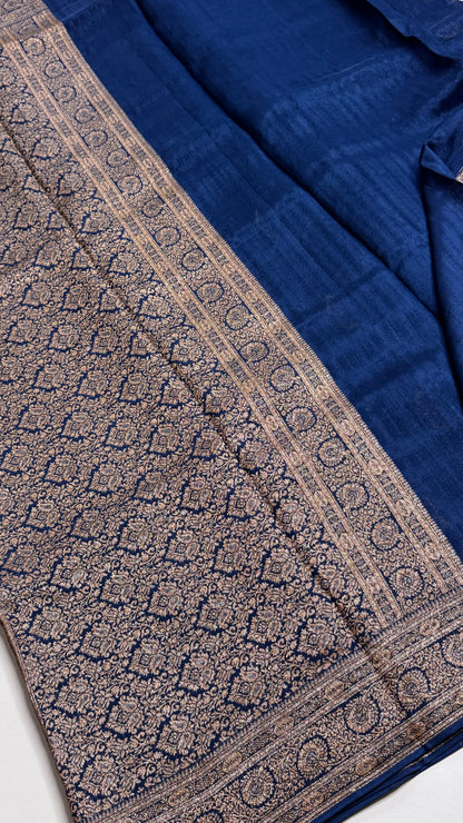 Semi Raw Silk Saree with Antique Border