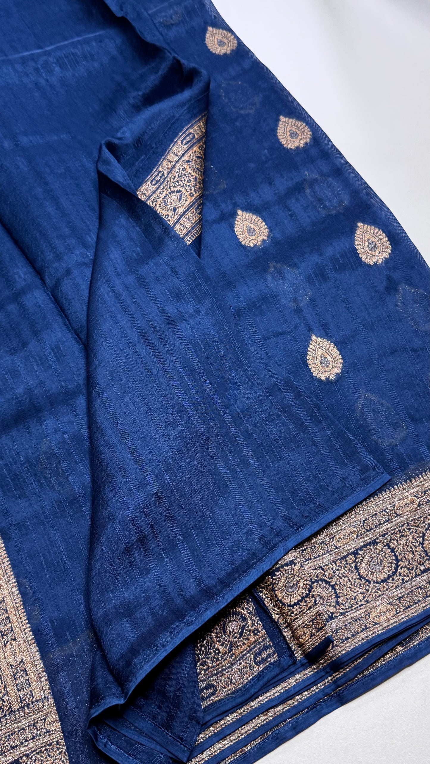 Semi Raw Silk Saree with Antique Border