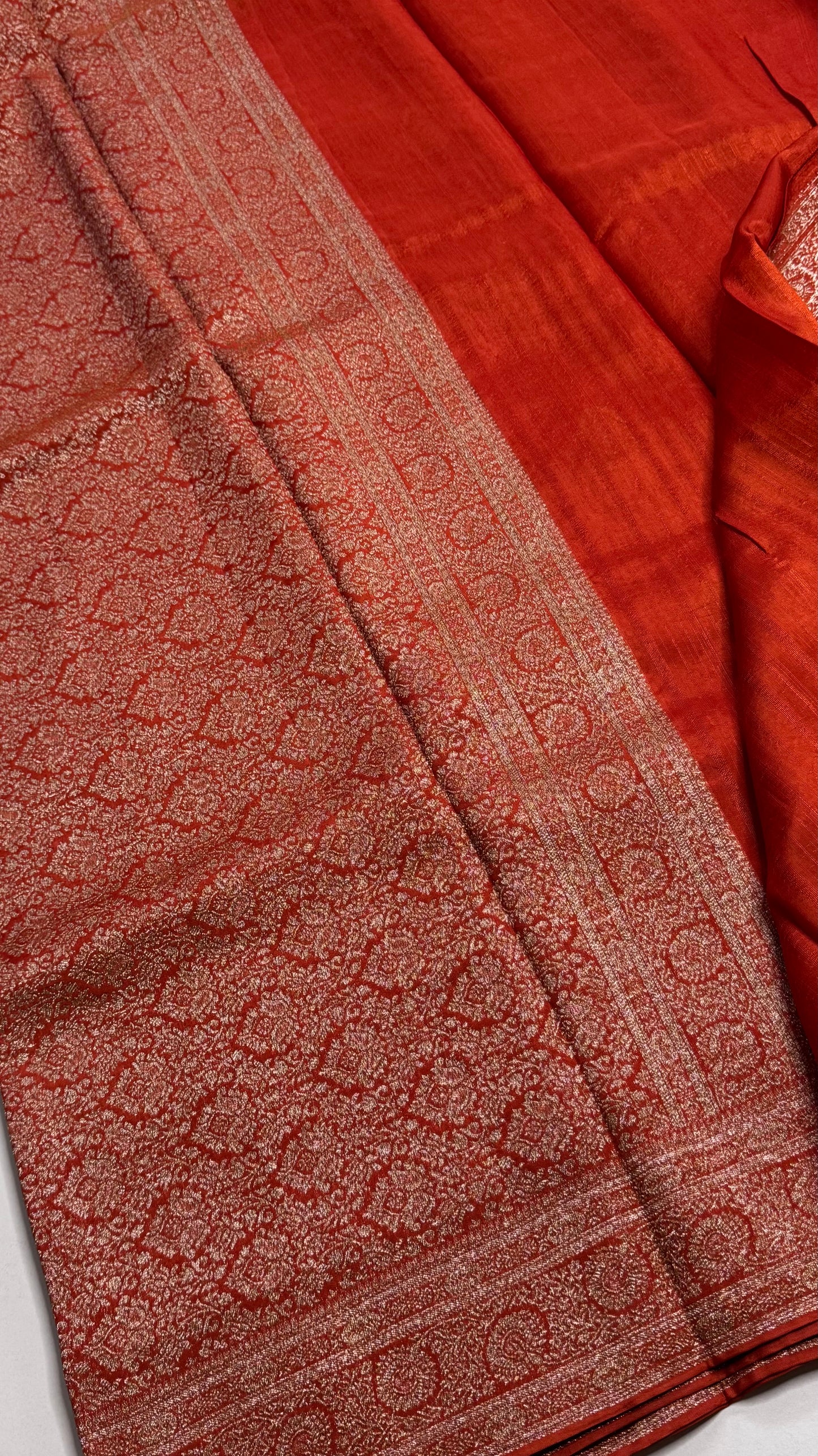 Semi Raw Silk Saree with Antique Border