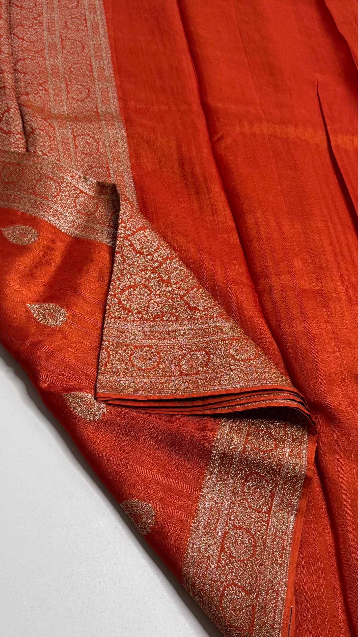 Semi Raw Silk Saree with Antique Border