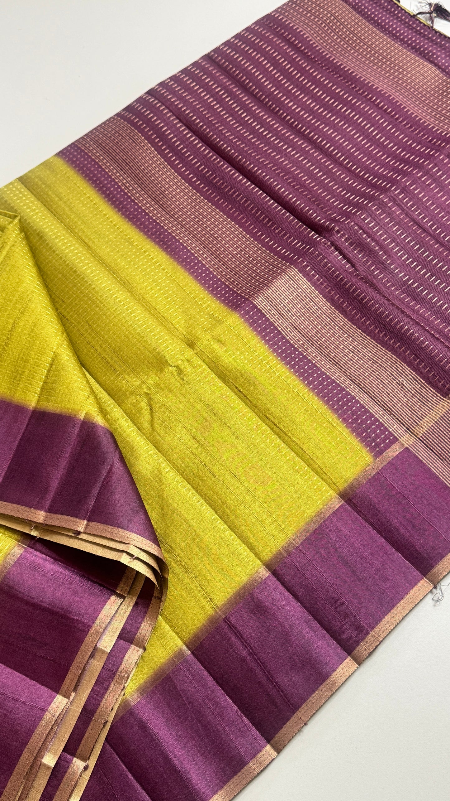 Semi Raw Silk Saree Fusion Style