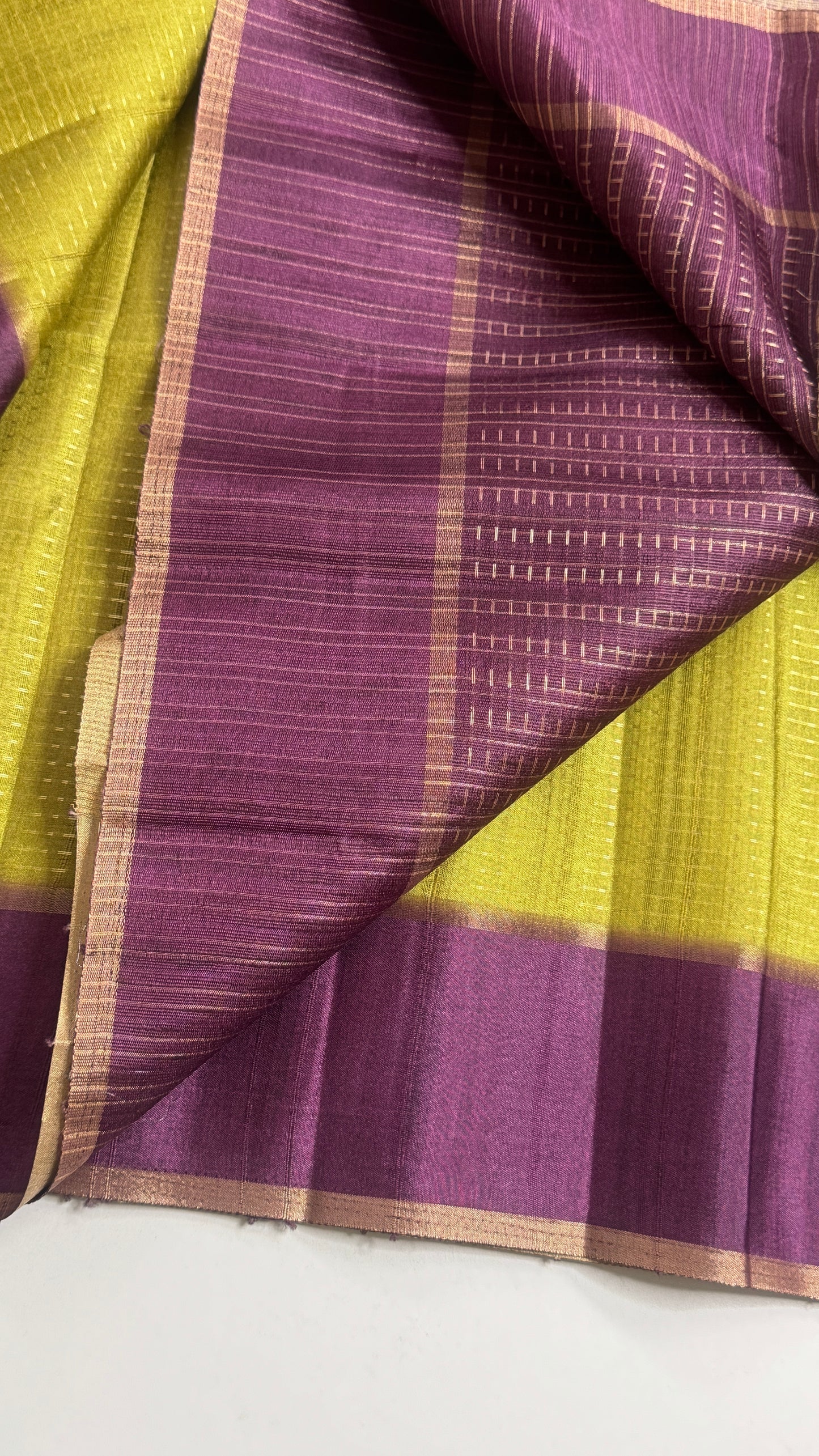 Semi Raw Silk Saree Fusion Style