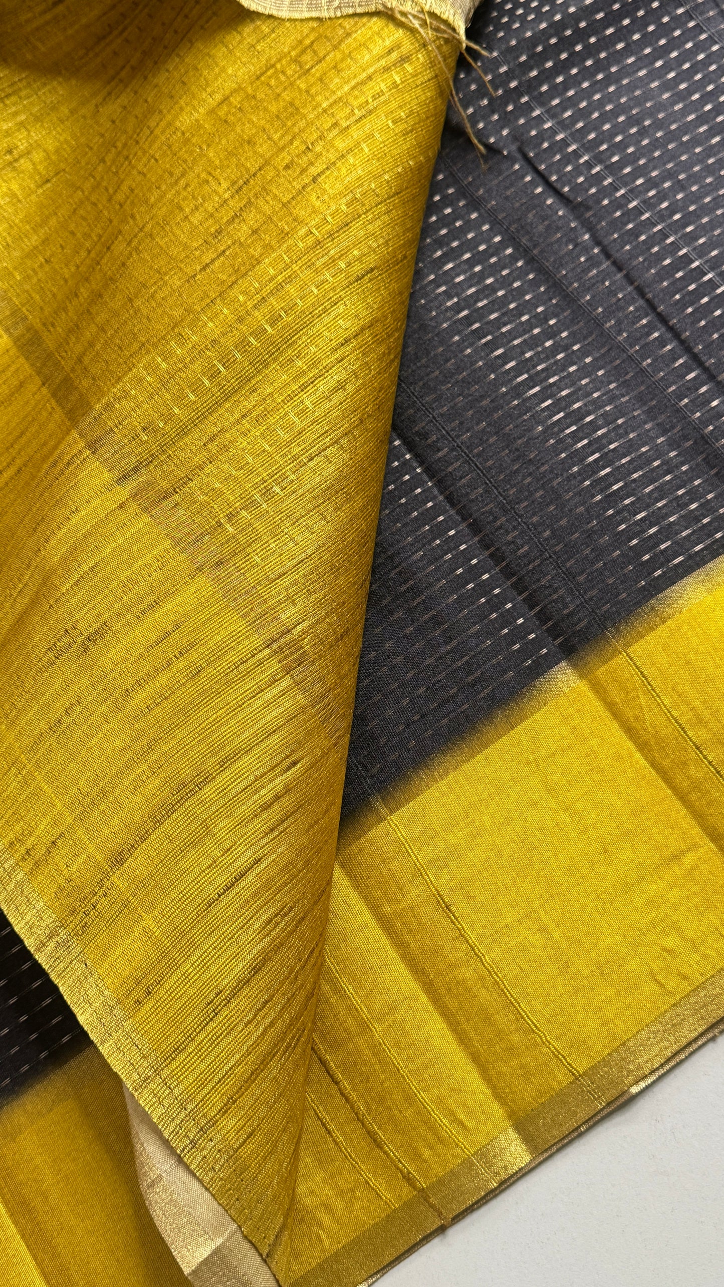 Semi Raw Silk Saree Fusion Style