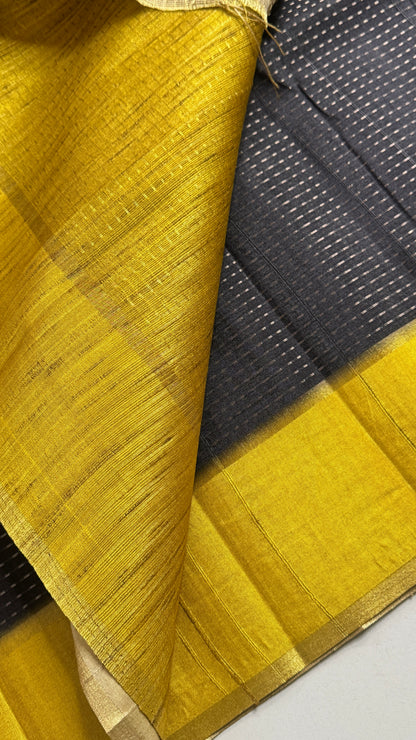 Semi Raw Silk Saree Fusion Style