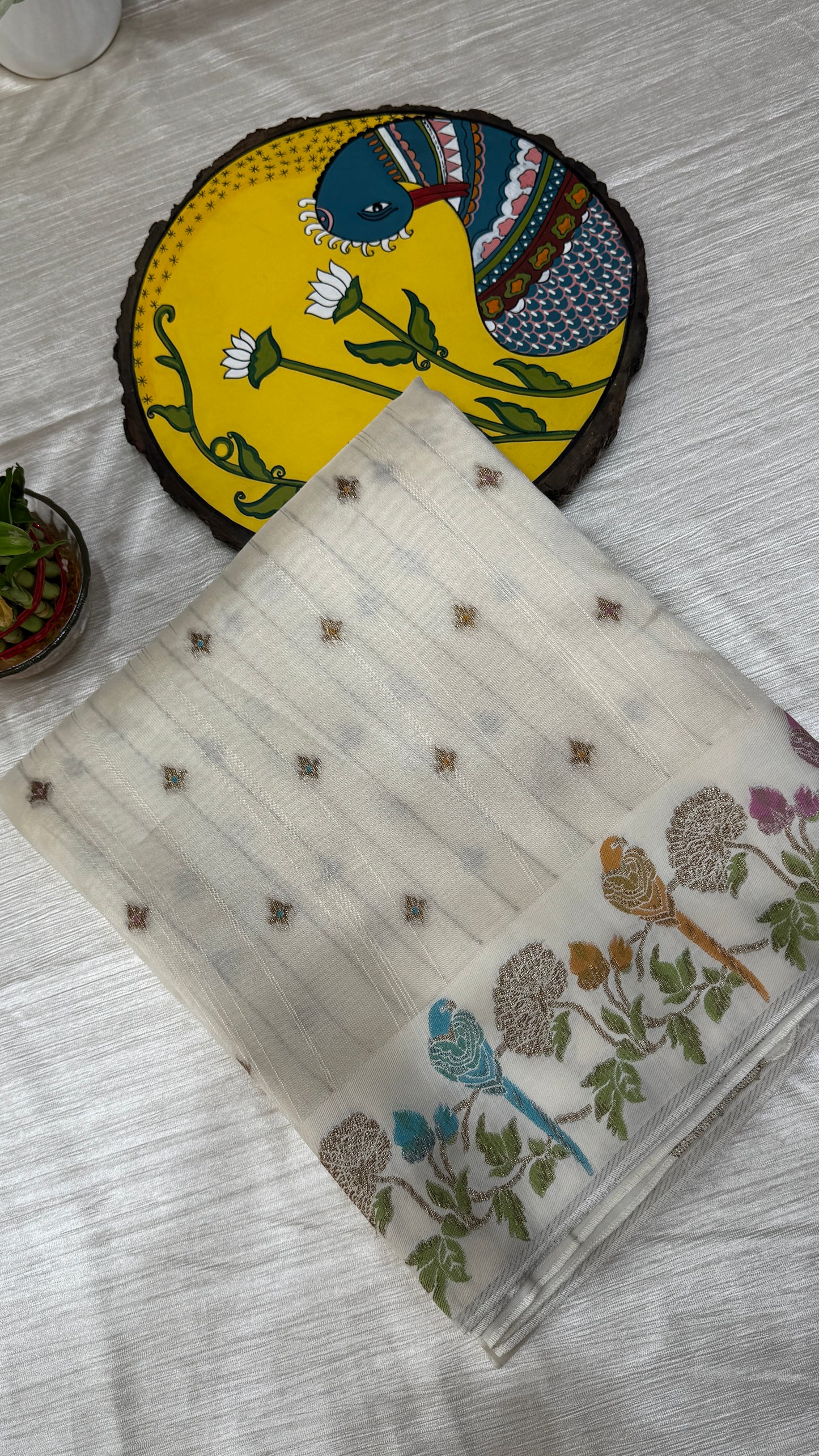 Tussar Georgette Saree with Thread & Zari Woven Border