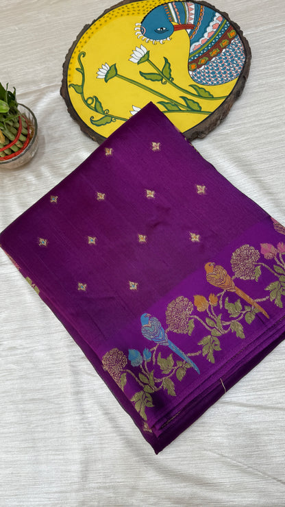 Tussar Georgette Saree with Thread & Zari Woven Border