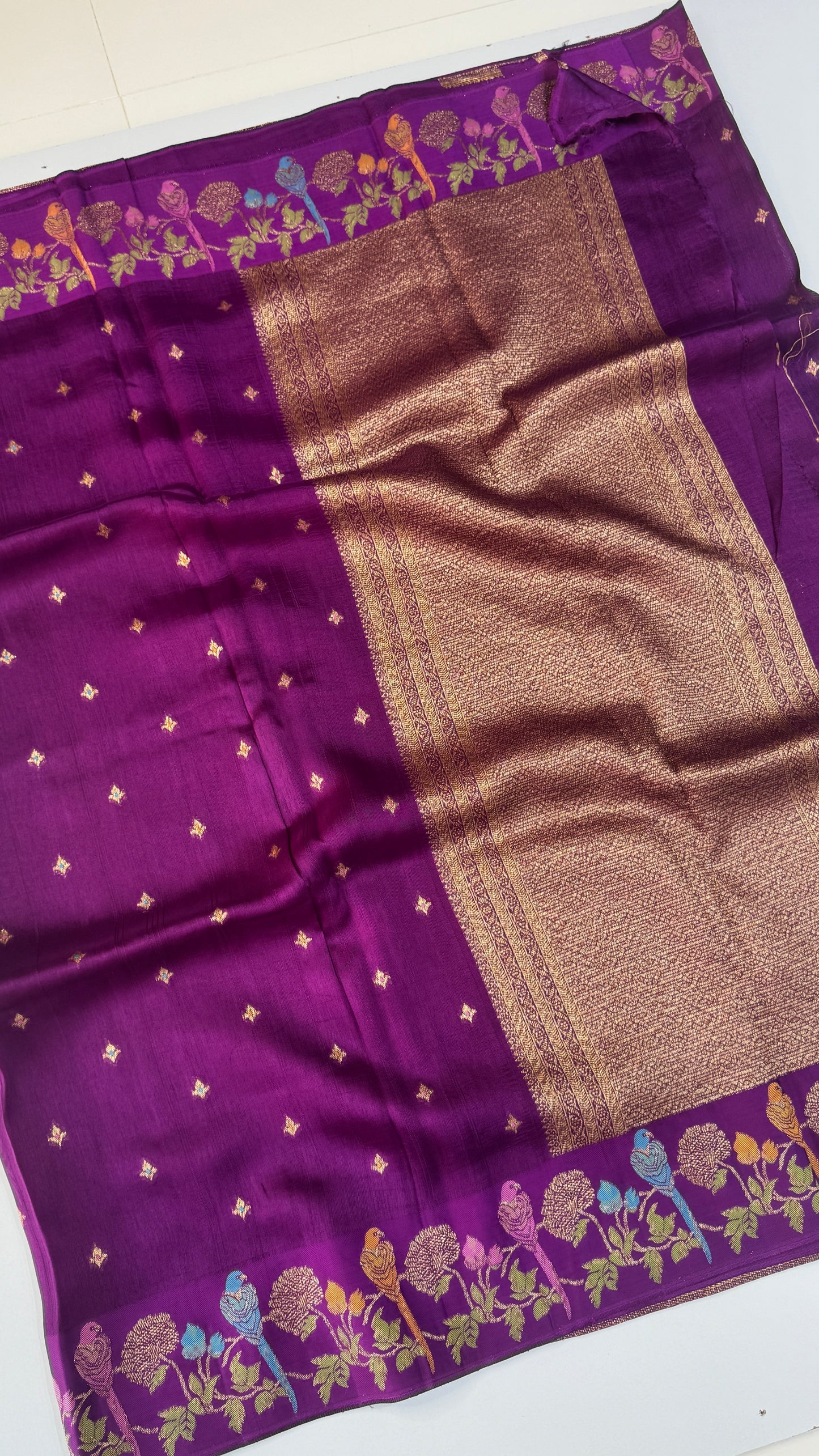 Tussar Georgette Saree with Thread & Zari Woven Border