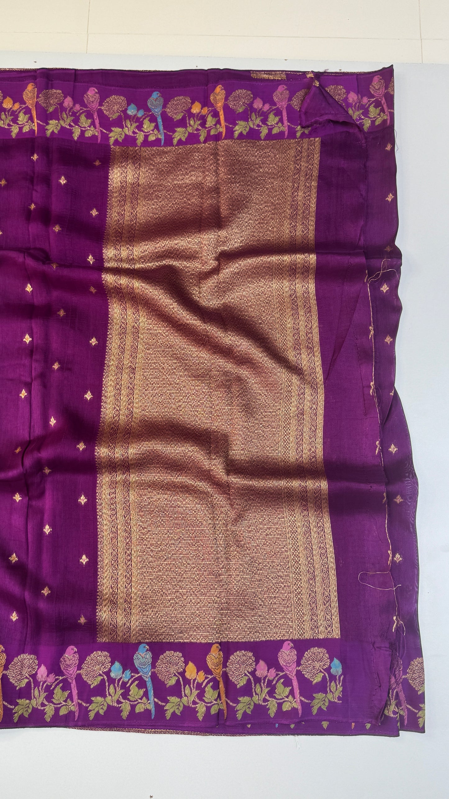 Tussar Georgette Saree with Thread & Zari Woven Border