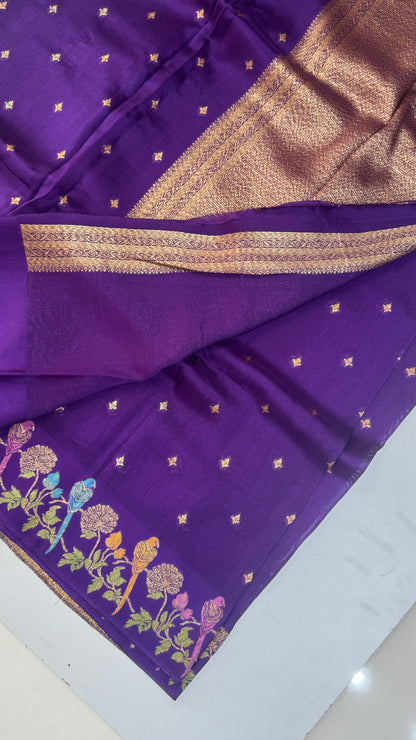 Tussar Georgette Saree with Thread & Zari Woven Border