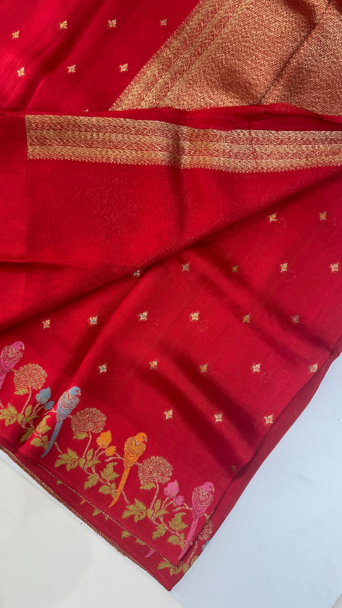 Tussar Georgette Saree with Thread & Zari Woven Border