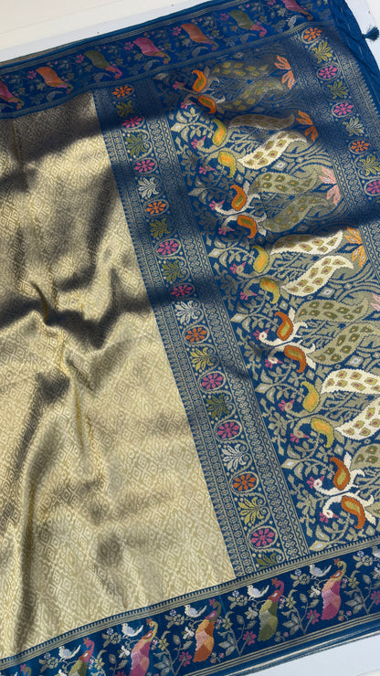 Banaras Brocade Tissue Saree with Paithani Border
