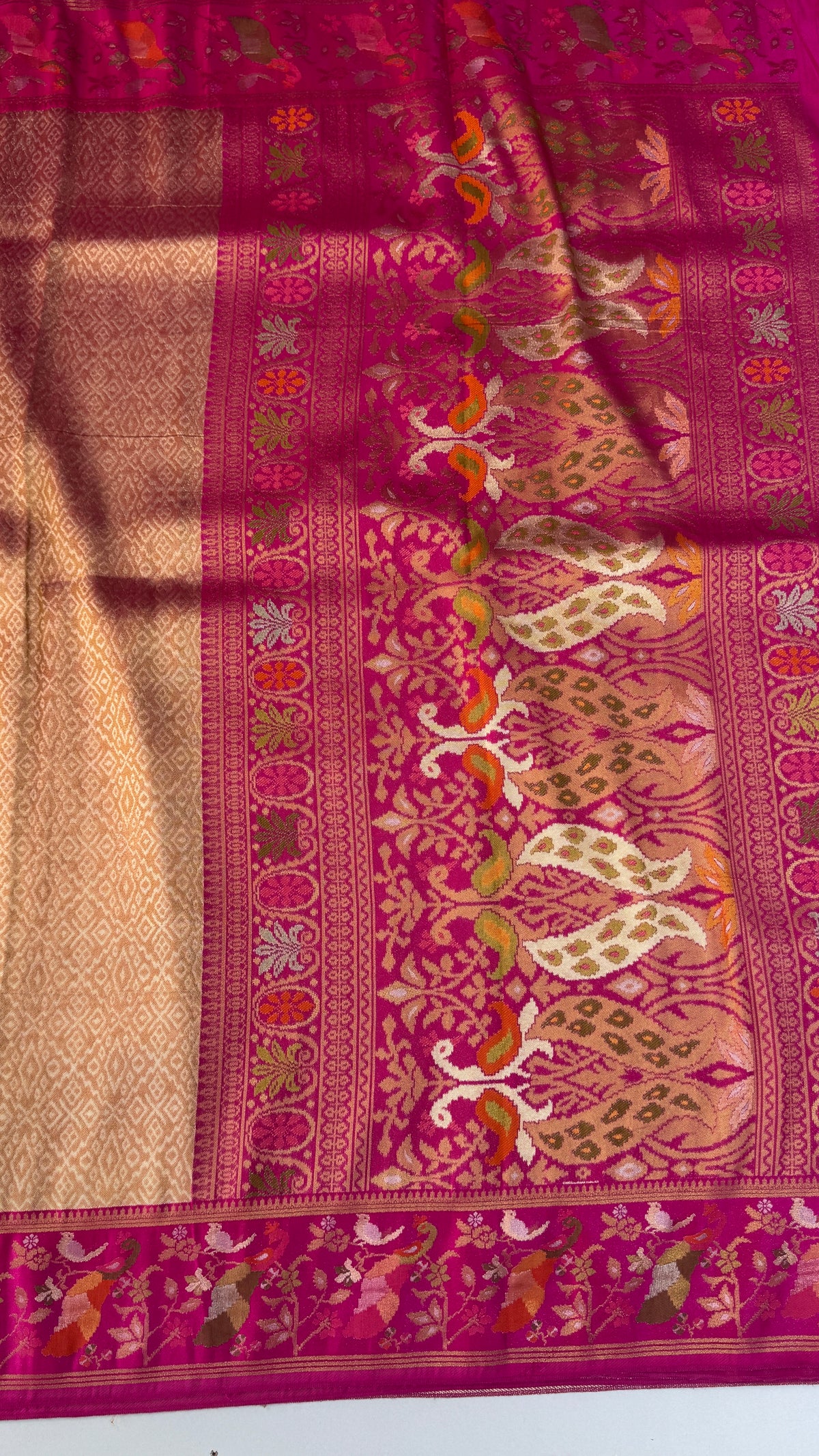 Banaras Brocade Tissue Saree with Paithani Border