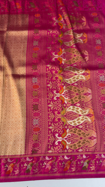 Banaras Brocade Tissue Saree with Paithani Border