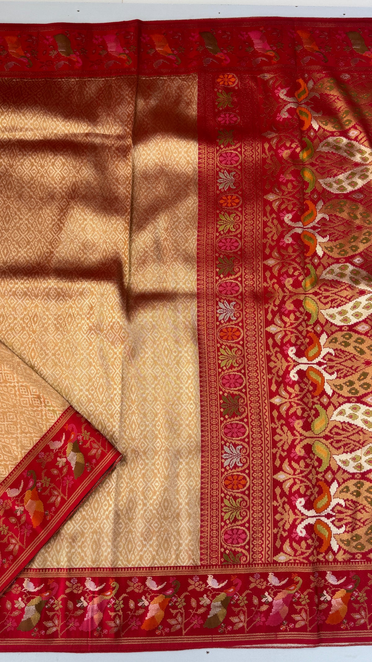 Banaras Brocade Tissue Saree with Paithani Border