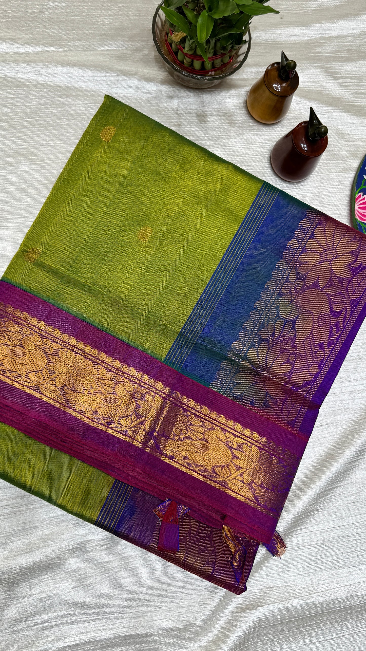 Buttas Pure Silk Cotton Saree