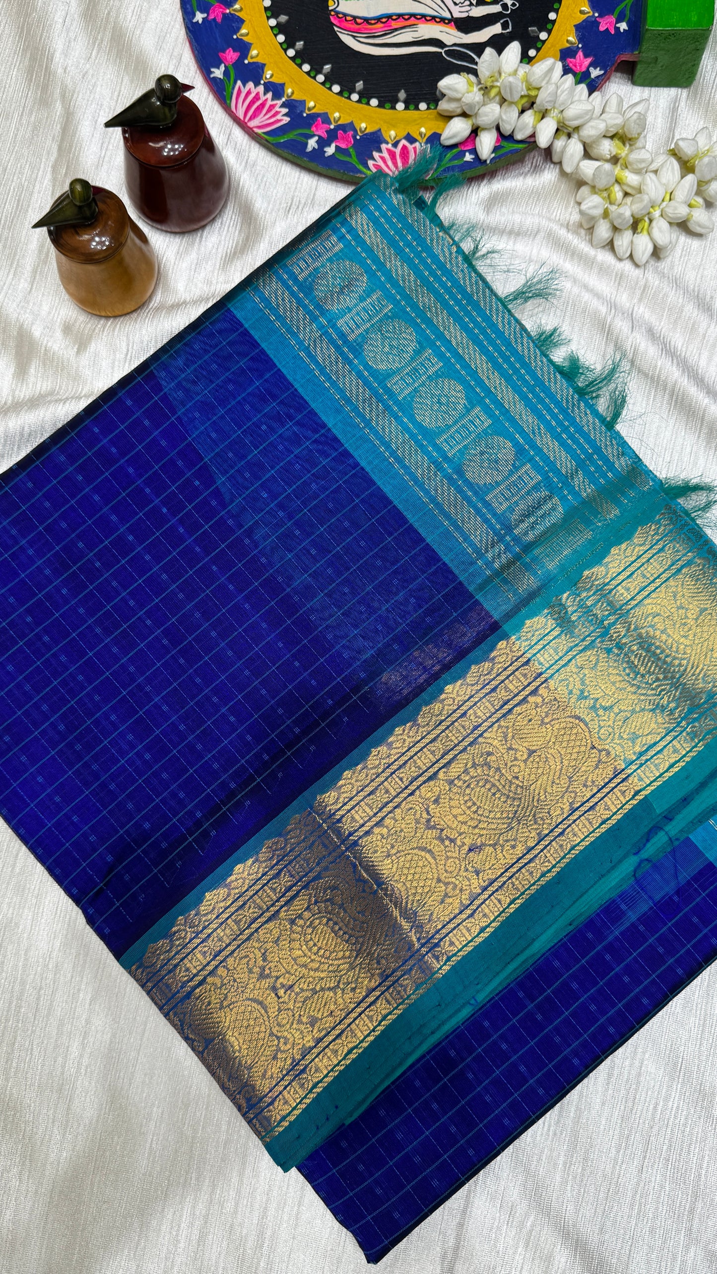 Pure handloom Lakshadeepam Silk cotton saree