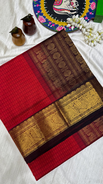 Pure handloom Lakshadeepam Silk cotton saree