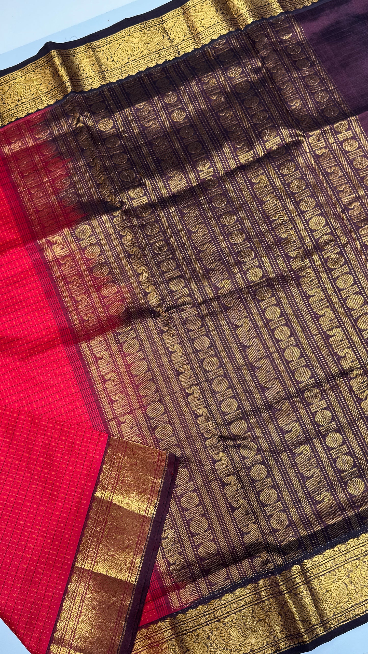 Pure handloom Lakshadeepam Silk cotton saree