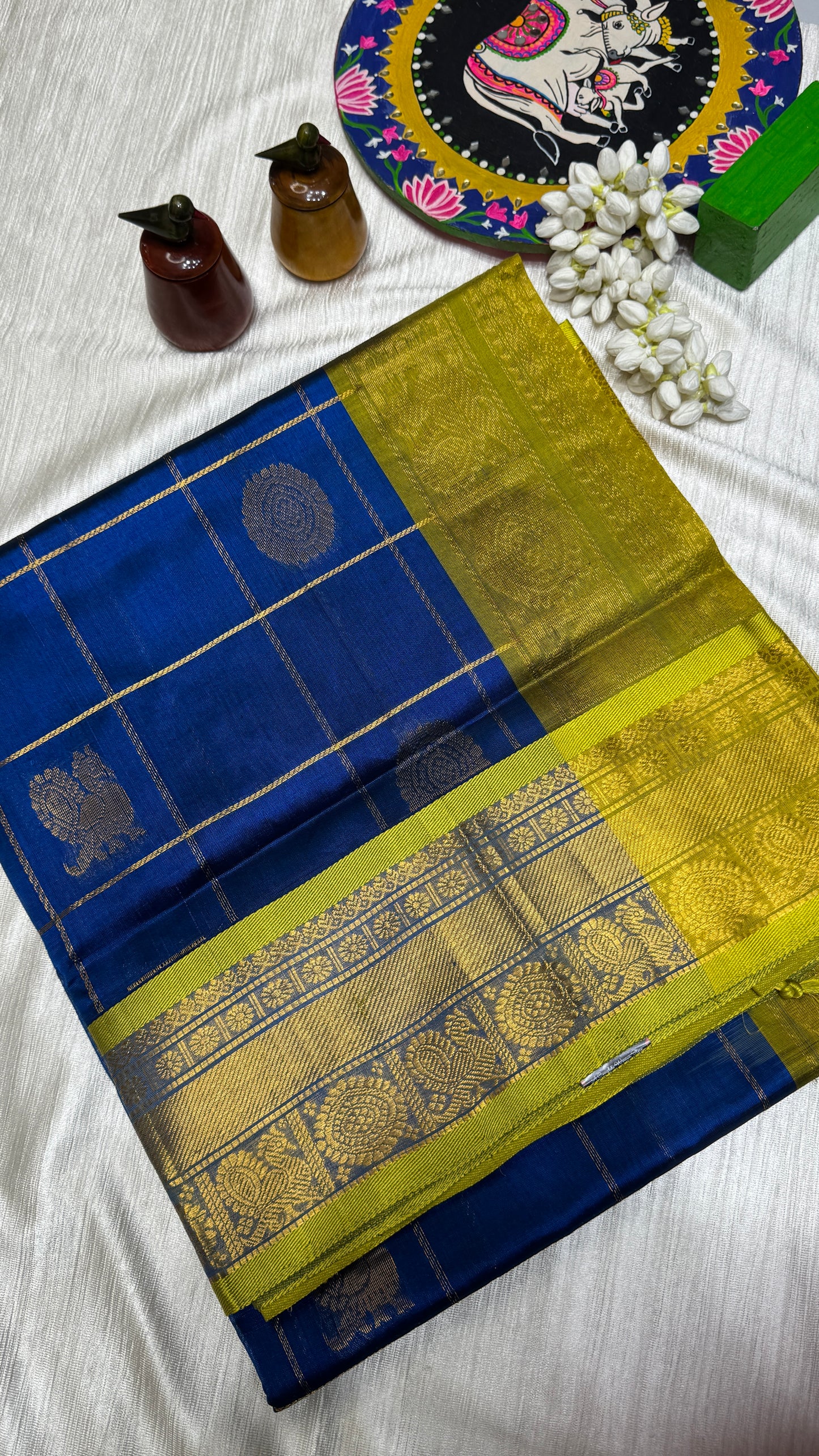 Mayil & Chakram Butta Pure Silk Cotton Saree