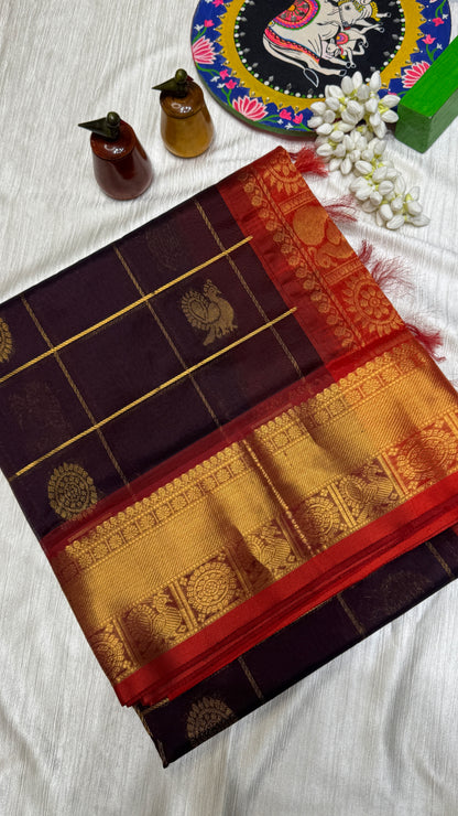 Mayil & Chakram Butta Pure Silk Cotton Saree