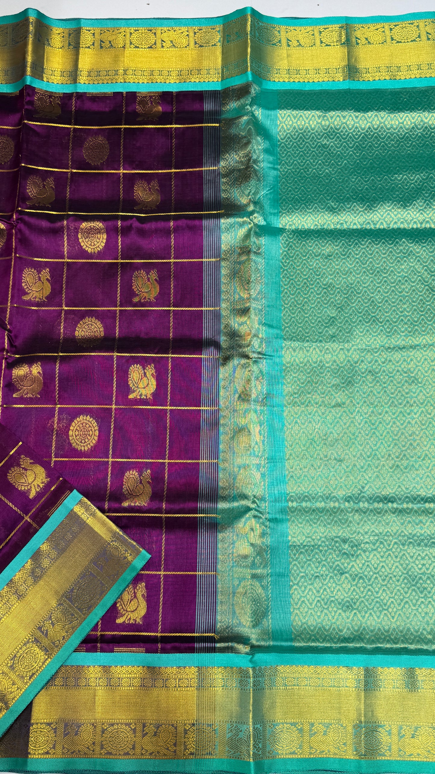 Mayil & Chakram Butta Pure Silk Cotton Saree