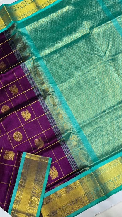 Mayil & Chakram Butta Pure Silk Cotton Saree