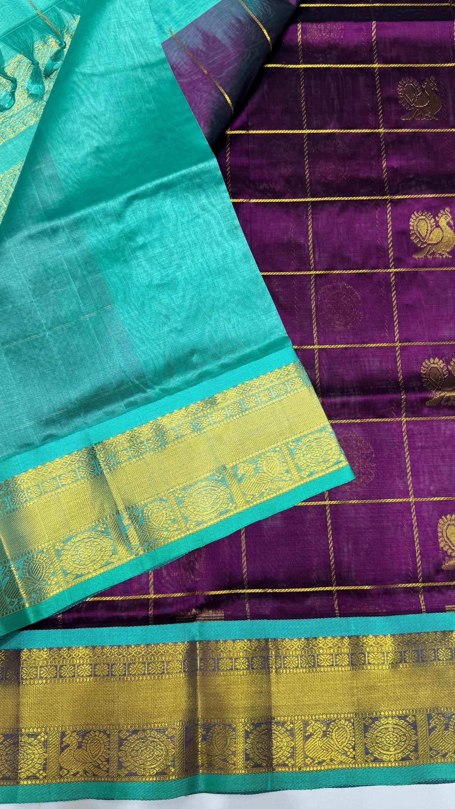 Mayil & Chakram Butta Pure Silk Cotton Saree