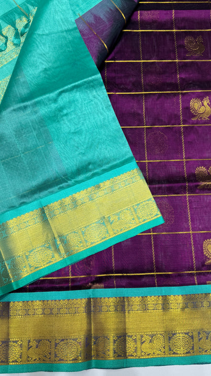 Mayil & Chakram Butta Pure Silk Cotton Saree